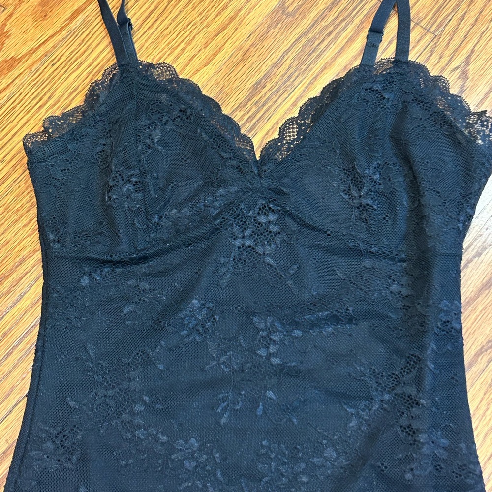 Garage lace body on spaghetti strap dress